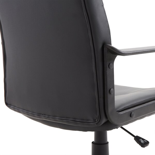 Ergonomická a otočná kancelářská židle Vinsetto, kancelářské křeslo s nastavitelnou výškou v umělé kůži 60x60x94-103cm Černá | Aosom