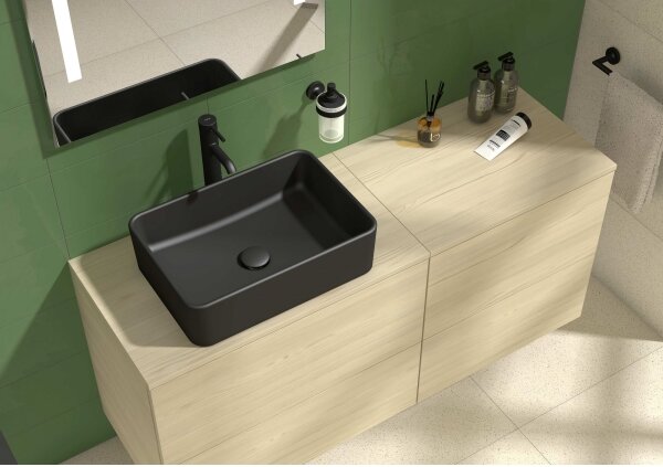 JIKA H8184237161121 - Umyvadlo na desku CUBITO 50x35 cm keramika/matná černá