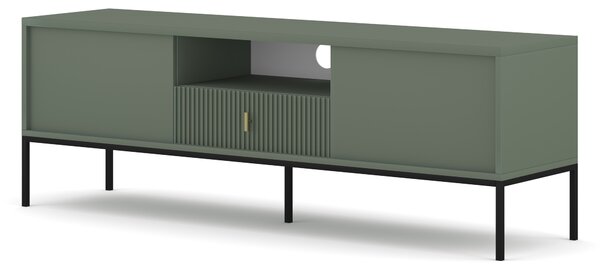 TV stolek/skříňka Magara 2D1S (kouřově zelená + černá)