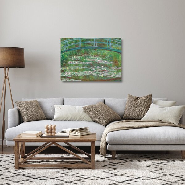 Skleněný obraz - Claude Monet, The Japanese Footbridge, reprodukce (70x50 cm)