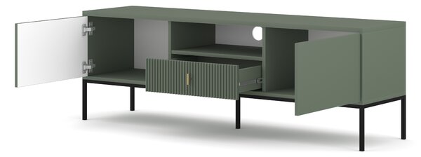 TV stolek/skříňka Magara 2D1S (kouřově zelená + černá)