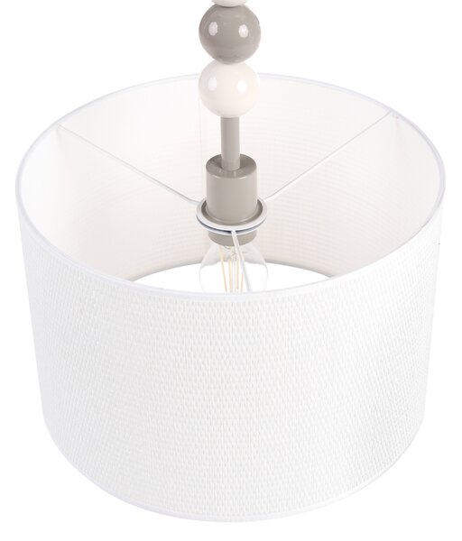 Závěsná lampa LOKY Kov Bílá/Béžová
