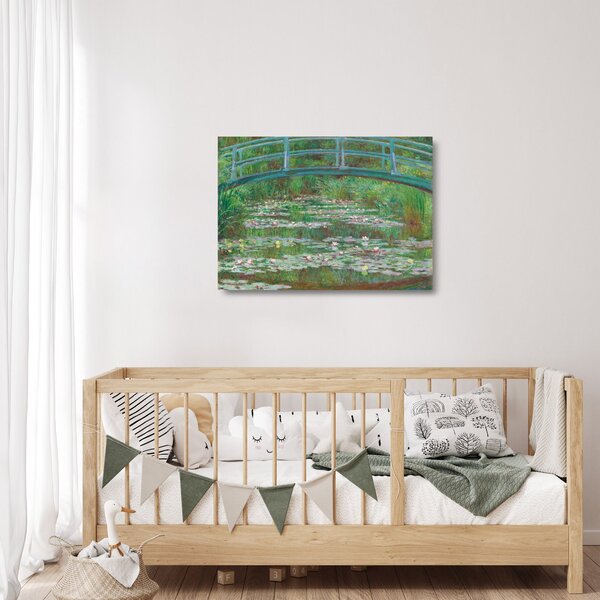Skleněný obraz - Claude Monet, The Japanese Footbridge, reprodukce (70x50 cm)