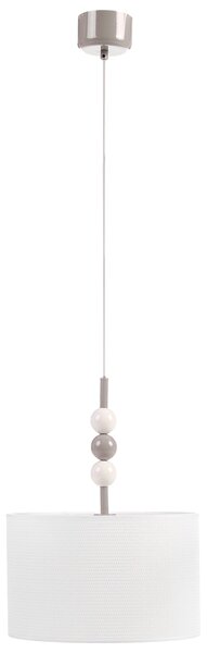 Závěsná lampa LOKY Kov Bílá/Béžová