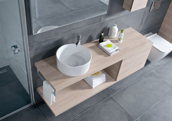 JIKA H8184200001121 - Umyvadlo na desku CUBITO pr. 40 cm keramika/bílá