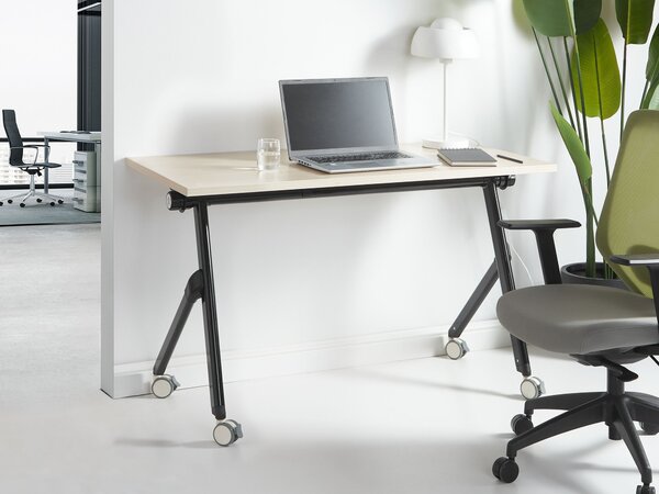 Skládací psací stůl BENDI Světle hnědá 120 cm 60 cm s koly