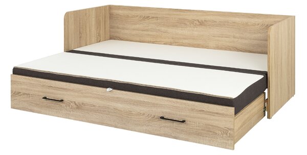 Rozkládací postel 80 cm BRW Tetrix (dub sonoma + hnědá)