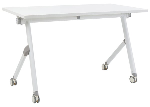 Skládací psací stůl BENDI Bílá 120 cm 60 cm s koly