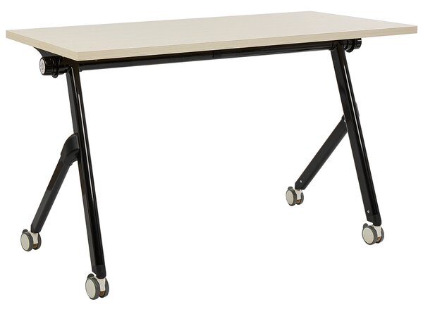 Skládací psací stůl BENDI Světle hnědá 120 cm 60 cm s koly