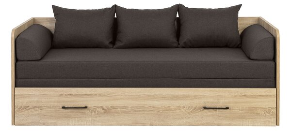 Rozkládací postel 80 cm BRW Tetrix (dub sonoma + hnědá)