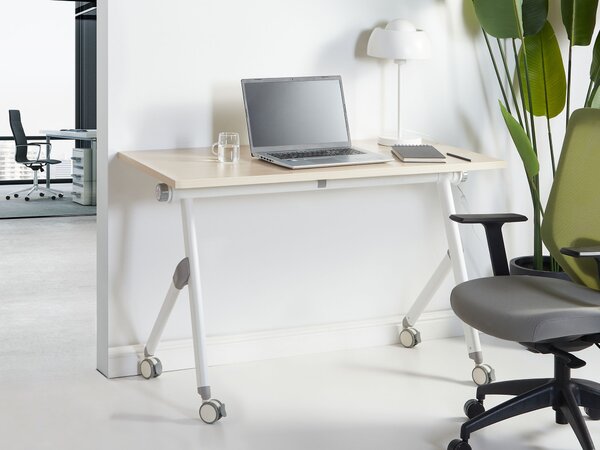 Skládací psací stůl BENDI Světle hnědá 120 cm 60 cm s koly