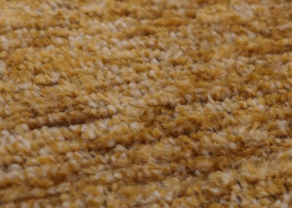Sada 6 jídelních židlí HWC-Q36, kuchyňské židle, otočné, potah z chenille (680 g/m²), certifikát Öko-Tex, dřevo MVG hořčičně žlutá