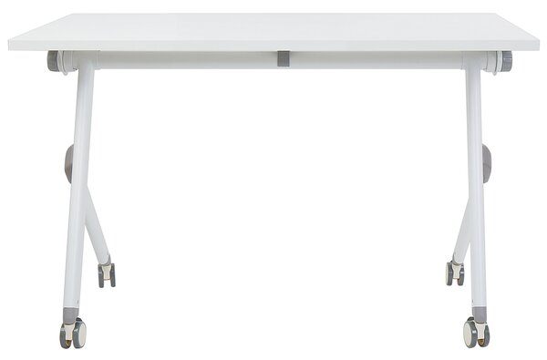 Skládací psací stůl BENDI Bílá 120 cm 60 cm s koly