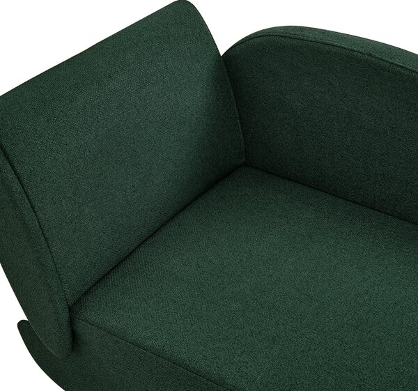 Levostranná lenoška MERI Umělý len Zelená s úložným prostorem