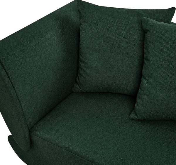 Levostranná lenoška MERI Umělý len Zelená s úložným prostorem