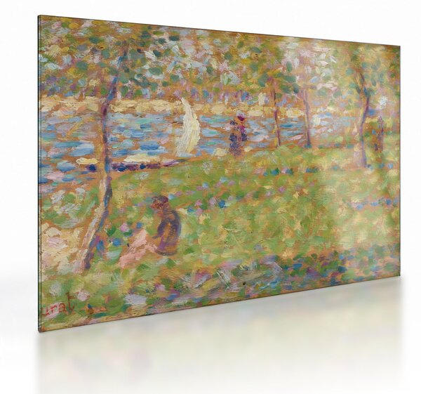 Skleněný obraz - Georges Seurat, Study for "La Grande Jatte", reprodukce (70x50 cm)