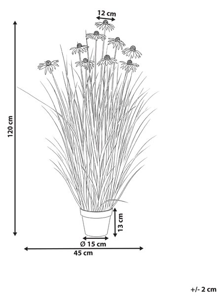 Umělá rostlina RUDBEKDARIUM 120 cm Růžová