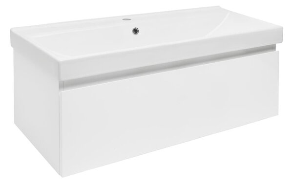 Koupelnová skříňka s umyvadlem SAT B-Way 99x30x45 cm bílá lesk BWAY100WU1