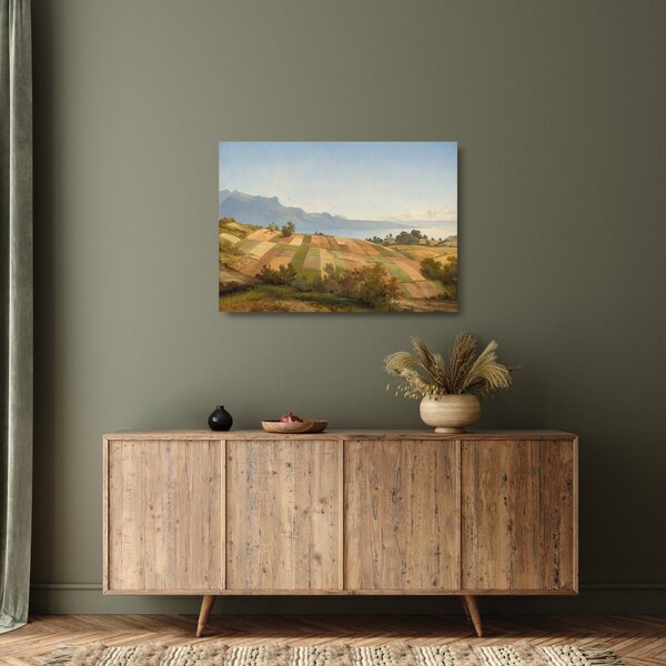 Skleněný obraz - Alexandre Calame, Swiss Landscape, reprodukce (70x50 cm)
