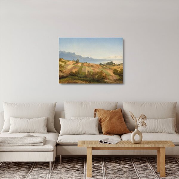 Skleněný obraz - Alexandre Calame, Swiss Landscape, reprodukce (70x50 cm)