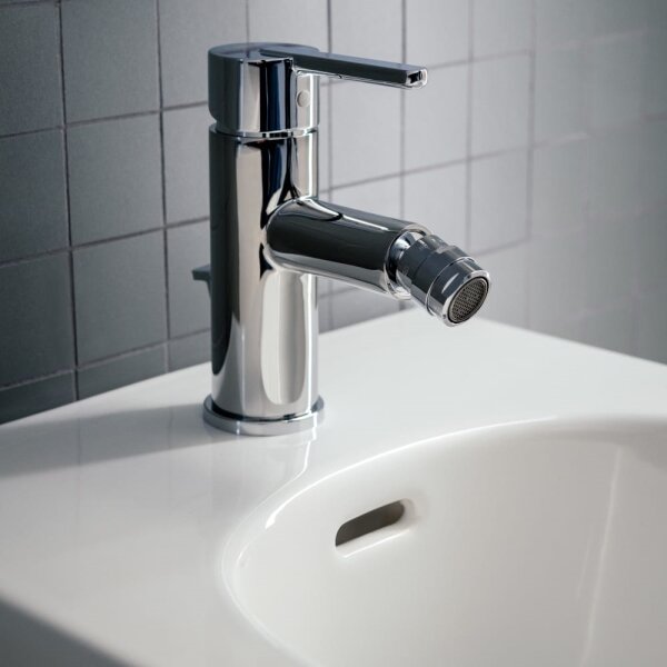 LAUFEN H3410810041141 - Bidetová baterie + výpusť s přepadem LUA lesklý chrom