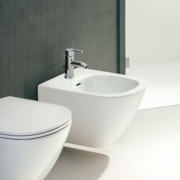 LAUFEN H3410810041141 - Bidetová baterie + výpusť s přepadem LUA lesklý chrom