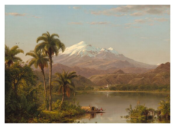 Skleněný obraz - Frederic Edwin Church, Tamaca Palms, reprodukce (70x50 cm)