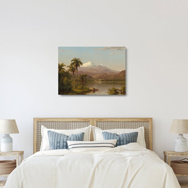 Skleněný obraz - Frederic Edwin Church, Tamaca Palms, reprodukce (70x50 cm)