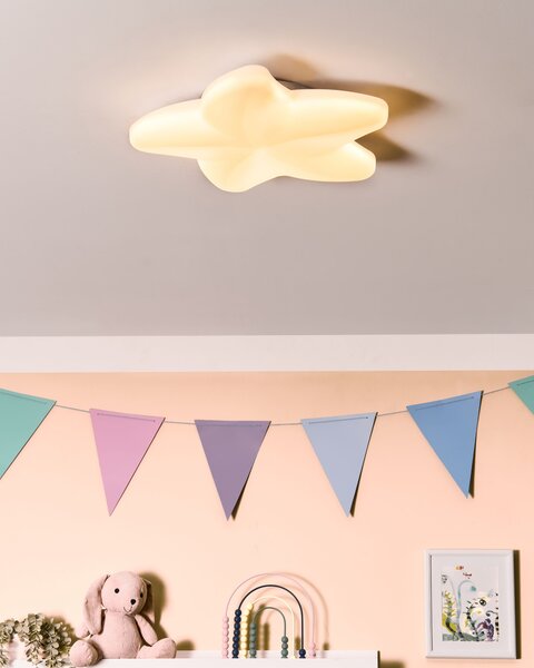 LED stropní lampa Hvězdice SURNA se stmívačem Bílá