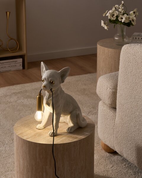 Stolní lampa Pes ROCCO Bílá