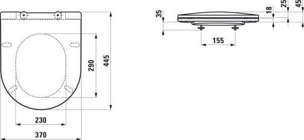 LAUFEN H8989667160001 - Záchodové prkénko SoftClose PRO duroplast/černá