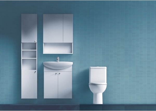 JIKA H4532410383041 - Zrcadlová skříňka s policí LYRA 80x60 cm bílá