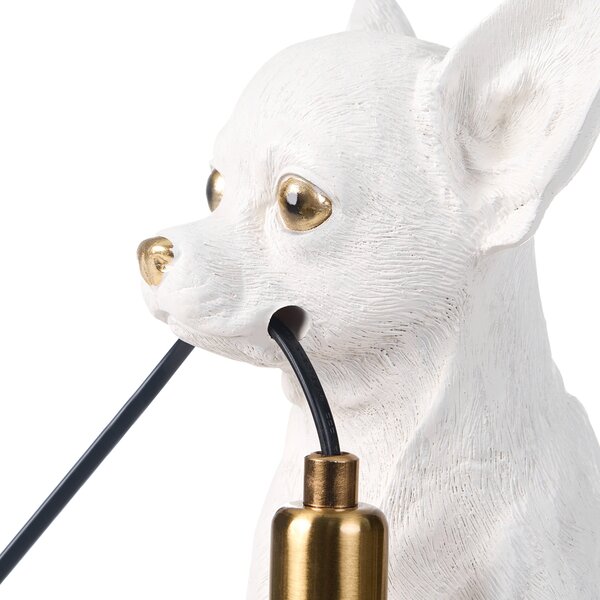Stolní lampa Pes ROCCO Bílá