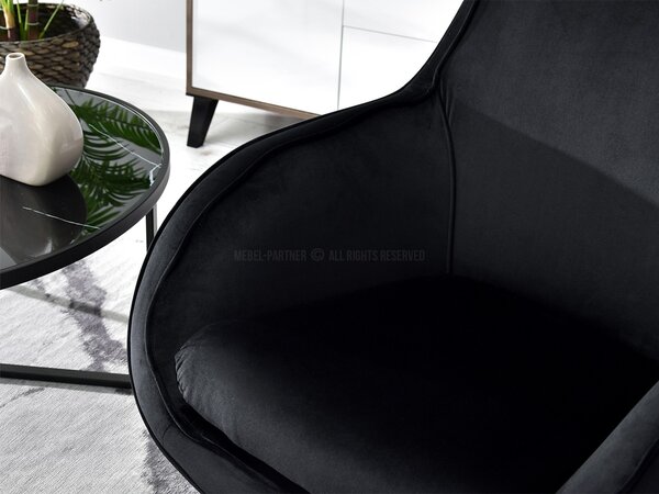 Designové křeslo Merch (černá + dub)