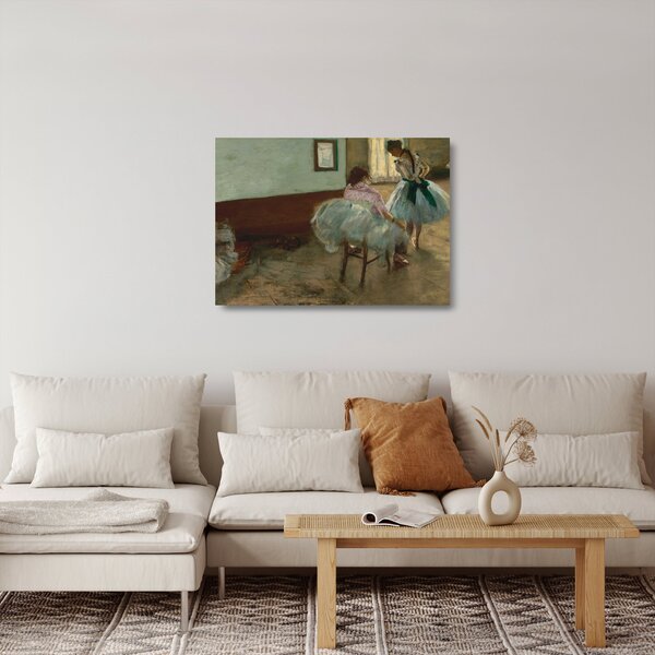 Skleněný obraz - Edgar Degas, The Dance Lesson, reprodukce (70x50 cm)