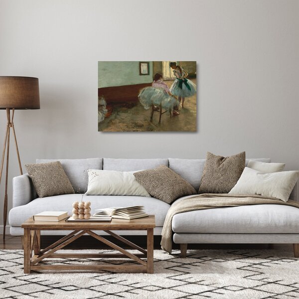 Skleněný obraz - Edgar Degas, The Dance Lesson, reprodukce (70x50 cm)
