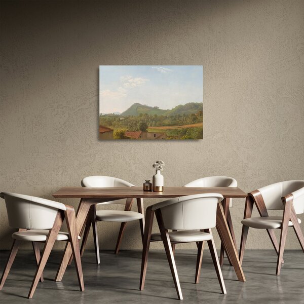 Skleněný obraz - Simon Denis, View Near Naples, reprodukce (70x50 cm)