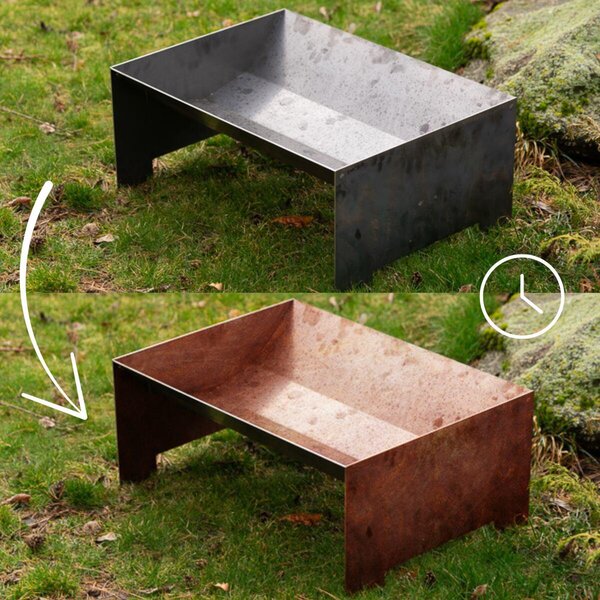 CORGARDEN Strato Zahradní ohniště 50 x 70 x 30 cm, corten CORGARDEN 1018