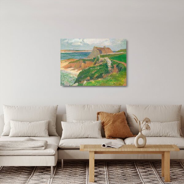 Skleněný obraz - Henri Moret, The Island of Raguenez, Brittany, reprodukce (70x50 cm)