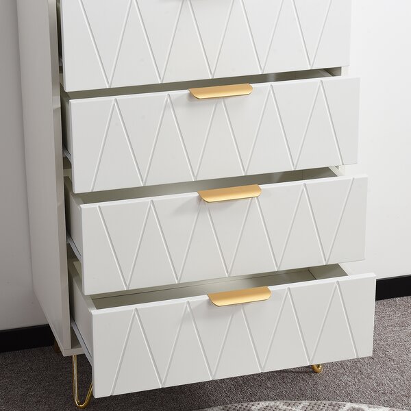 Komoda se zásuvkami, 60 x 34 x 90 cm, skříňka se 4 zásuvkami, úzká komoda, úložná komoda, skříňka do obývacího pokoje, ložnice, předsíně