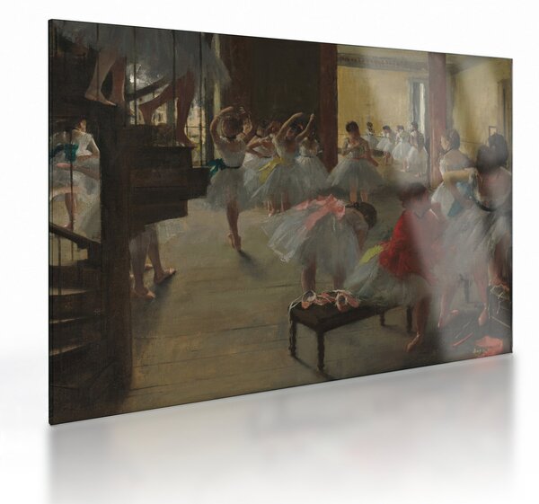 Skleněný obraz - Edgar Degas, The Dance Class, reprodukce (70x50 cm)