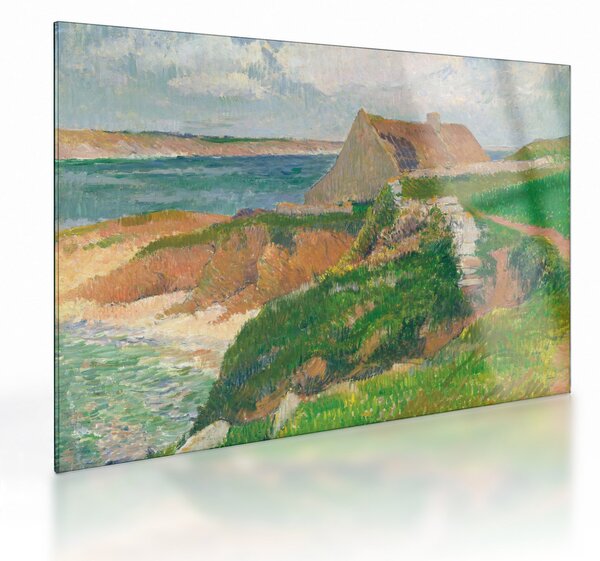 Skleněný obraz - Henri Moret, The Island of Raguenez, Brittany, reprodukce (70x50 cm)