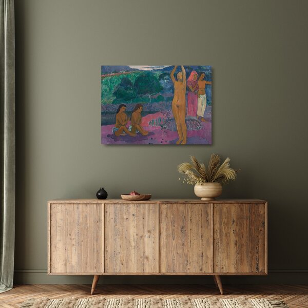 Skleněný obraz - Paul Gauguin, The Invocation, reprodukce (70x50 cm)