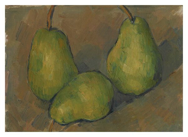 Skleněný obraz - Paul Cézanne, Three Pears, reprodukce (70x50 cm)