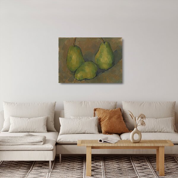 Skleněný obraz - Paul Cézanne, Three Pears, reprodukce (70x50 cm)