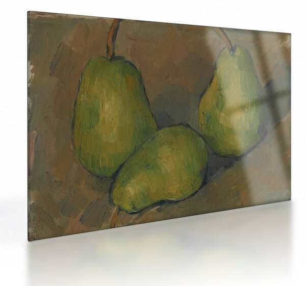 Skleněný obraz - Paul Cézanne, Three Pears, reprodukce (70x50 cm)