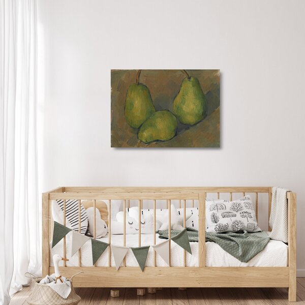 Skleněný obraz - Paul Cézanne, Three Pears, reprodukce (70x50 cm)