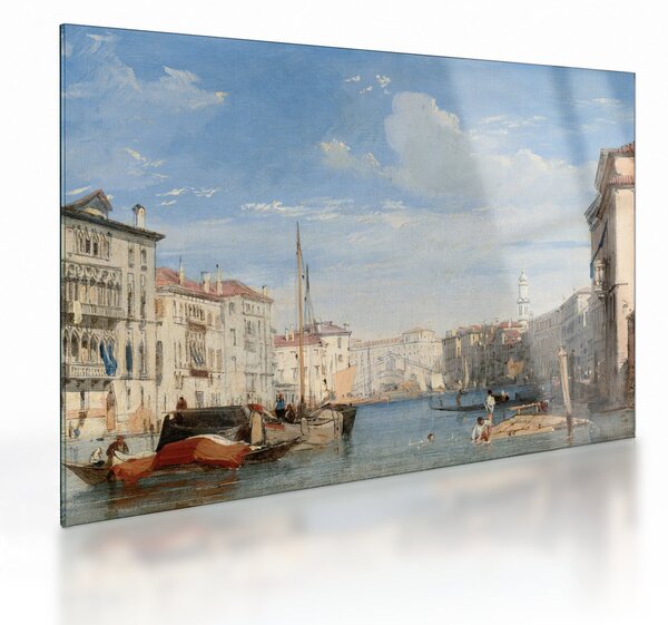 Skleněný obraz - Richard Parkes Bonington, The Grand Canal, reprodukce (70x50 cm)