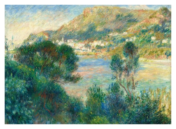 Skleněný obraz - Auguste Renoir, View of Monte Carlo from Cap Martin, reprodukce (70x50 cm)