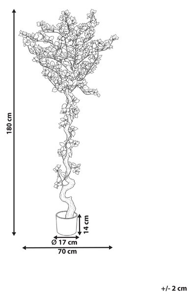 Umělá rostlina BOUGAINILLEA TREE 180 cm Růžová